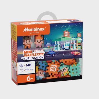 Мини вафлен конструктор Marioinex &quot;Бензиностанция&quot;, 148 части