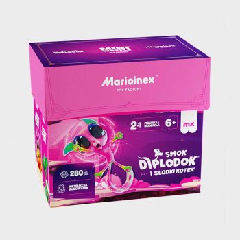 Мини вафлен конструктор Marioinex &quot;Диплодок и котенце&quot;, 280 части