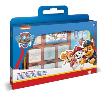 Комплект за творчество Paw Patrol със 7 печата, 3 флумастера и бележник за рисунки